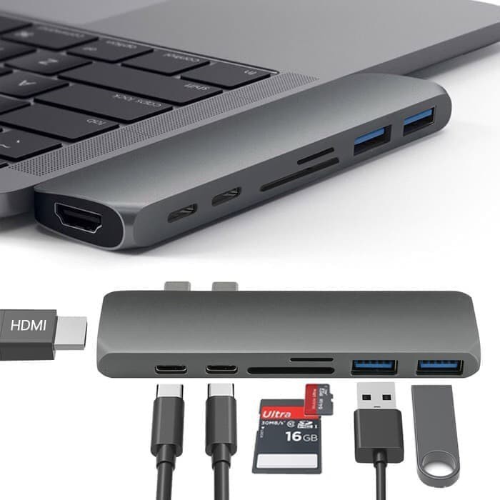 USB Type C Hub to HDMI Adapter MB pro USB 3.0 with SDTF Card