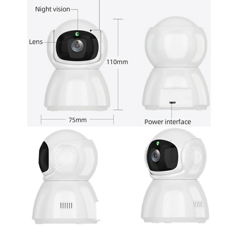 V380 PRO Ip Camera Mini 2Mp Full HD 1080p Wireless Snowman Ip Cam Cctv Wifi Indoor