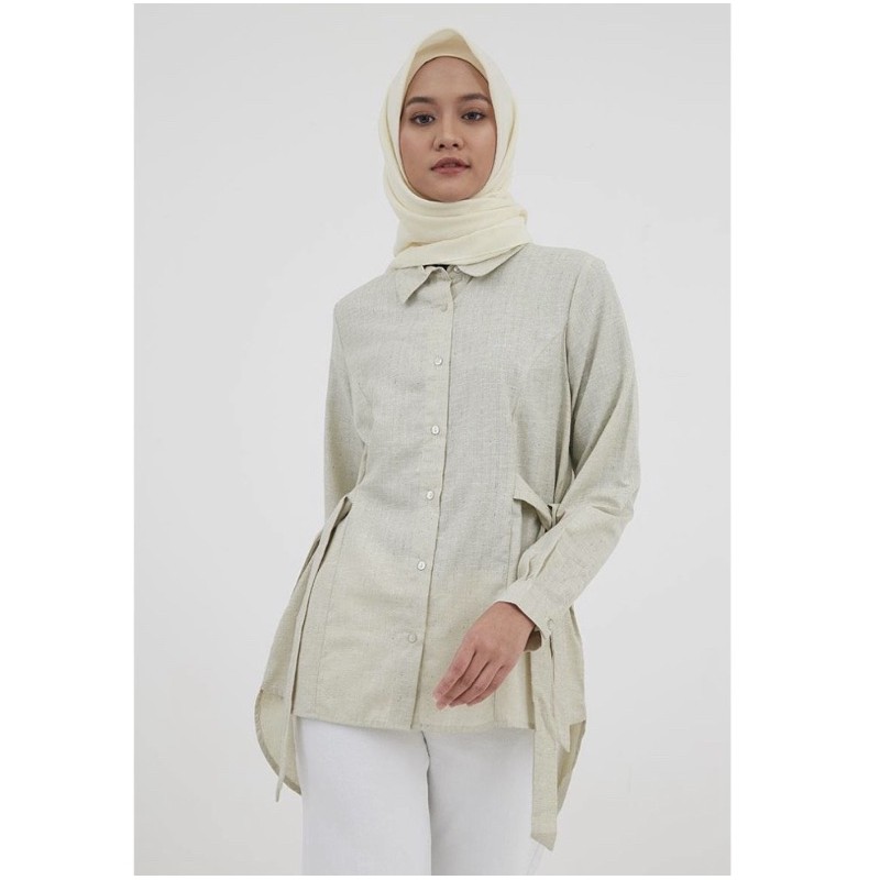 PRELOVED Hijabenka blouse hijab soft green