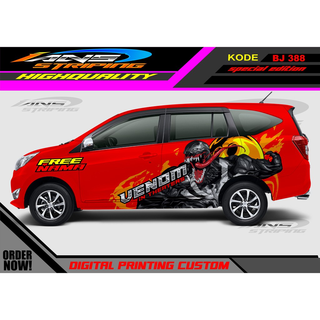 STICKER MOBIL SIGRA, AVANZA / DECAL STICKER MOBIL / VARIASI STIKER MOBIL SAMPIANG