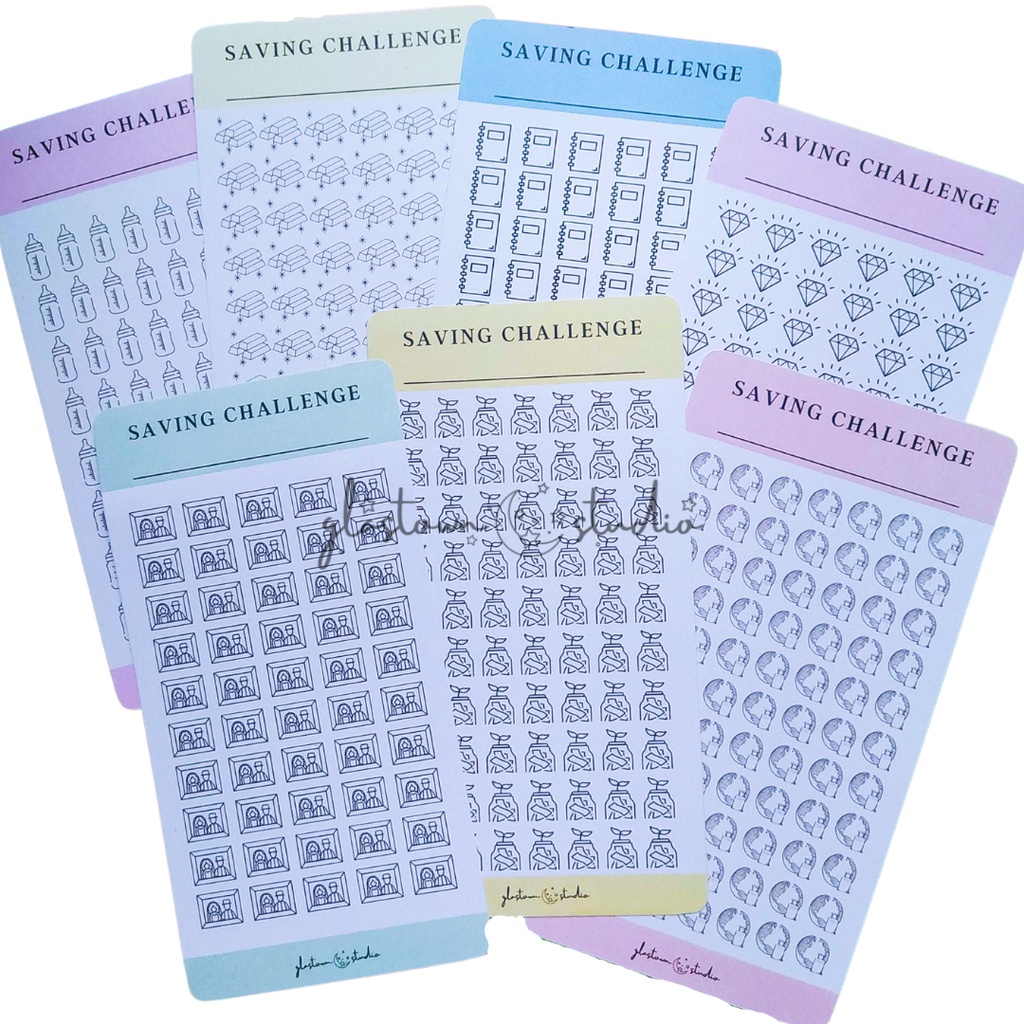 

Saving Tracker / Saving Challenge Card A6 #3