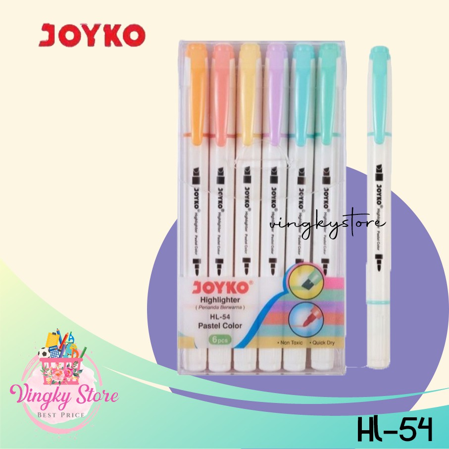 

Highlighter / Penanda Berwarna Pastel Color Joyko HL-54