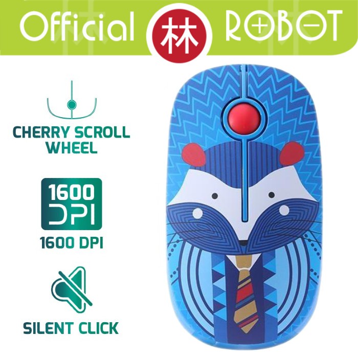 Robot M330 Wireless Mouse Silent Key Cherry Scroll Hedgehog Version