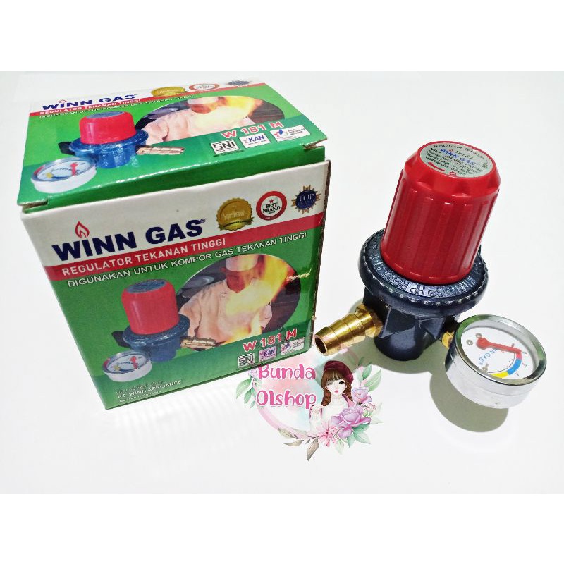 Regulator Winn Gas W 181 M Tekanan Tinggi + Meteran