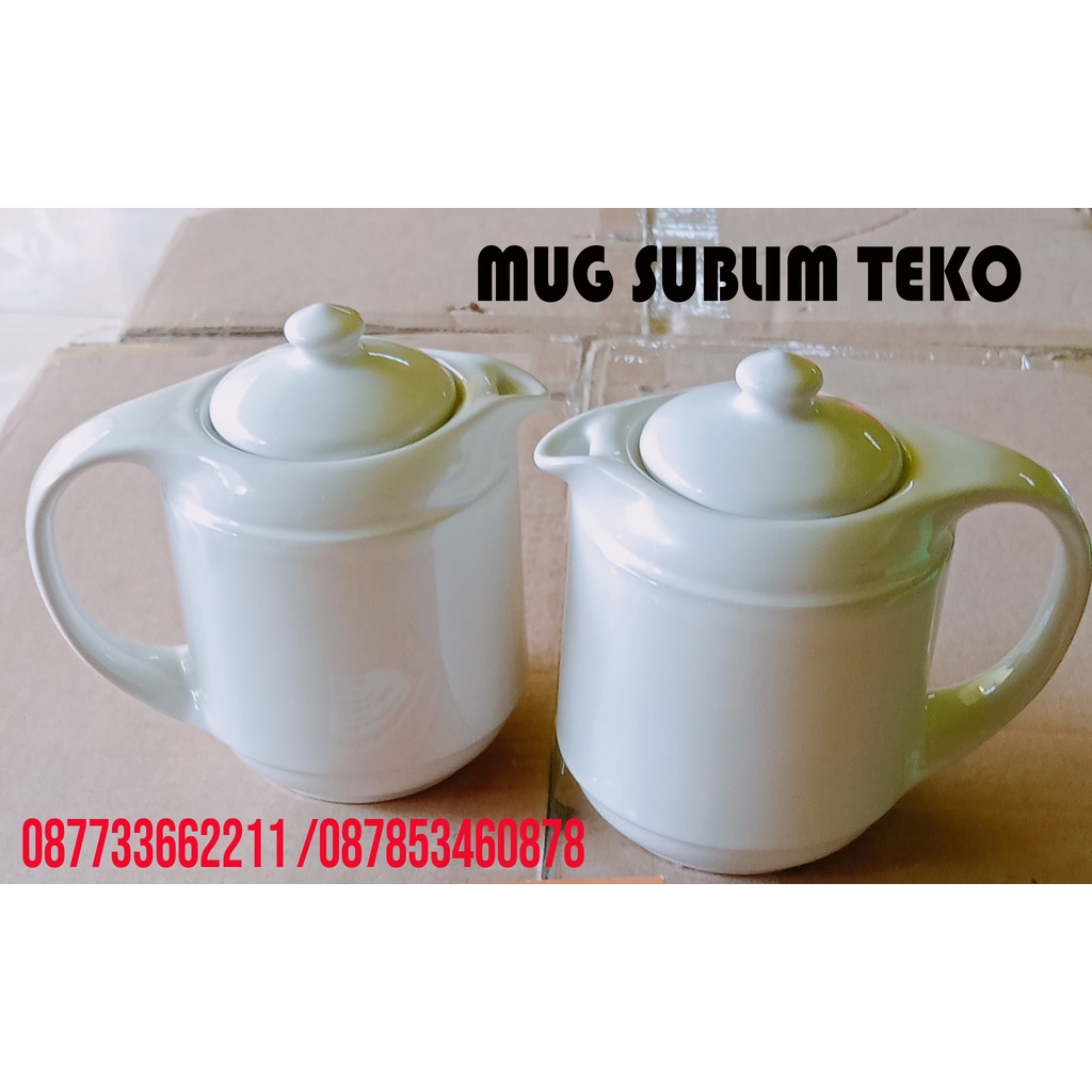 MUG MINI TEKO COATING POLOS PUTIH / MUG TEKO MINI COATING POLOS SIAP PRESS / MUG COATING PUTIH POLOS