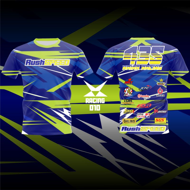 BAJU KAOS JERSEY RACING KRIRA 10 CUSTOM NAMA TEAM CLUB MOTOR DRAG BIKE RACE KERAH PRINTING HELL START ANAK JUMBO