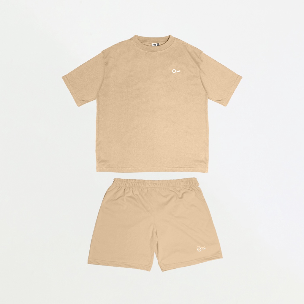 JOHNJILL - Kaos Oversize Short Sleeve &amp; Short Pants - Basic Set