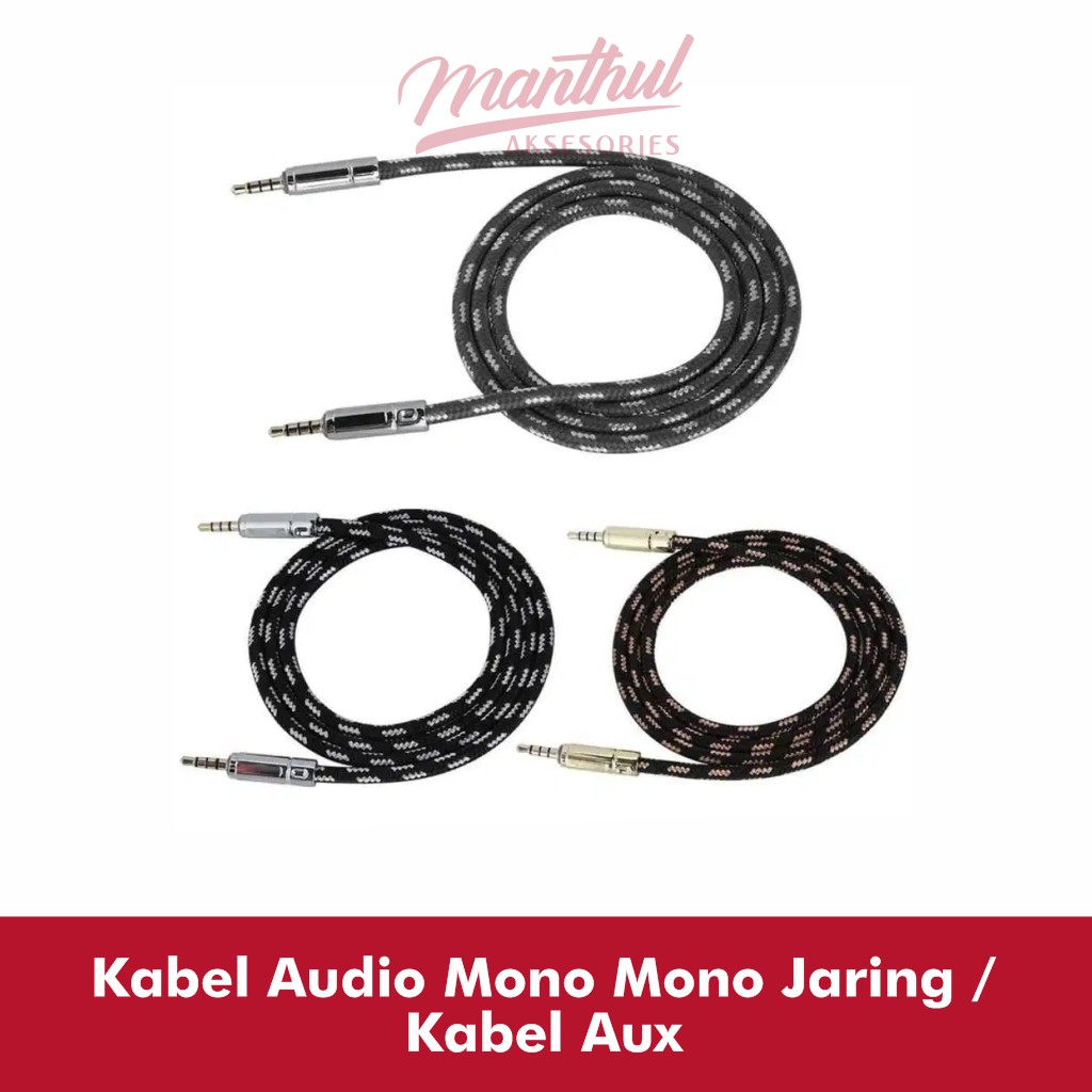 Kabel Audio Mono Mono Jaring / Kabel Aux