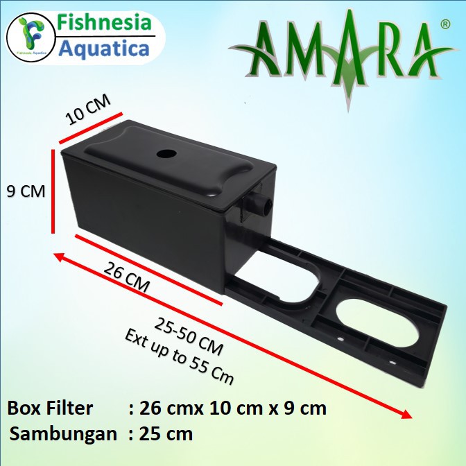 Box Filter Aquarium Kosong AMARA Ukuran Sedang