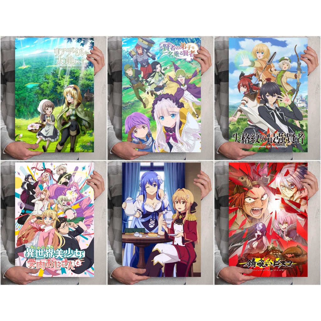 Koleksi Poster Anime Tensai Ouji no Akaji - Vanitas no Karte - Genjitsu Shugi Yuusha - Arifureta Shokugyou - Fantasy Bishoujo - Kenja no Deshi - Leadale no Daichi - Sabikui Bisco - Shikkakumon - Ninym Fabiniku Genkoku - Size A3+