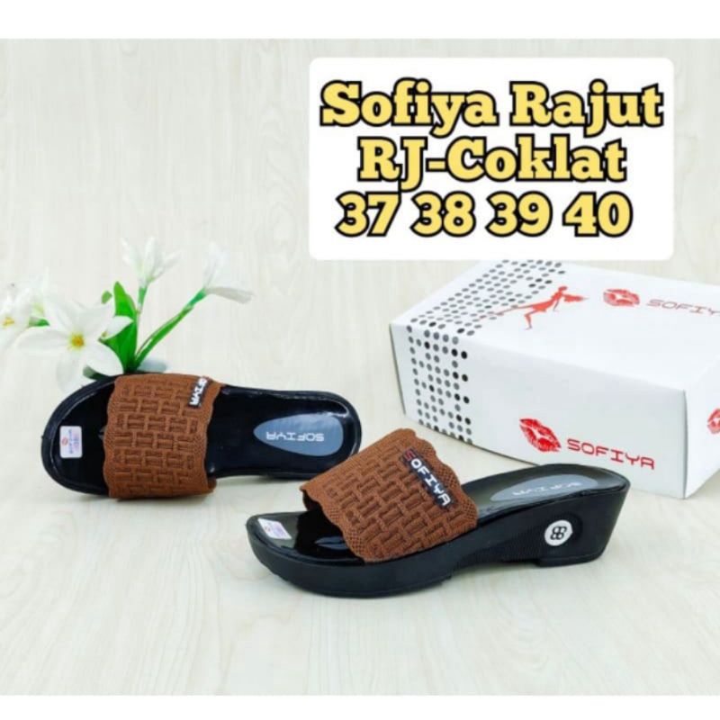 sandal rajut wedges sofiya terbaru 2022