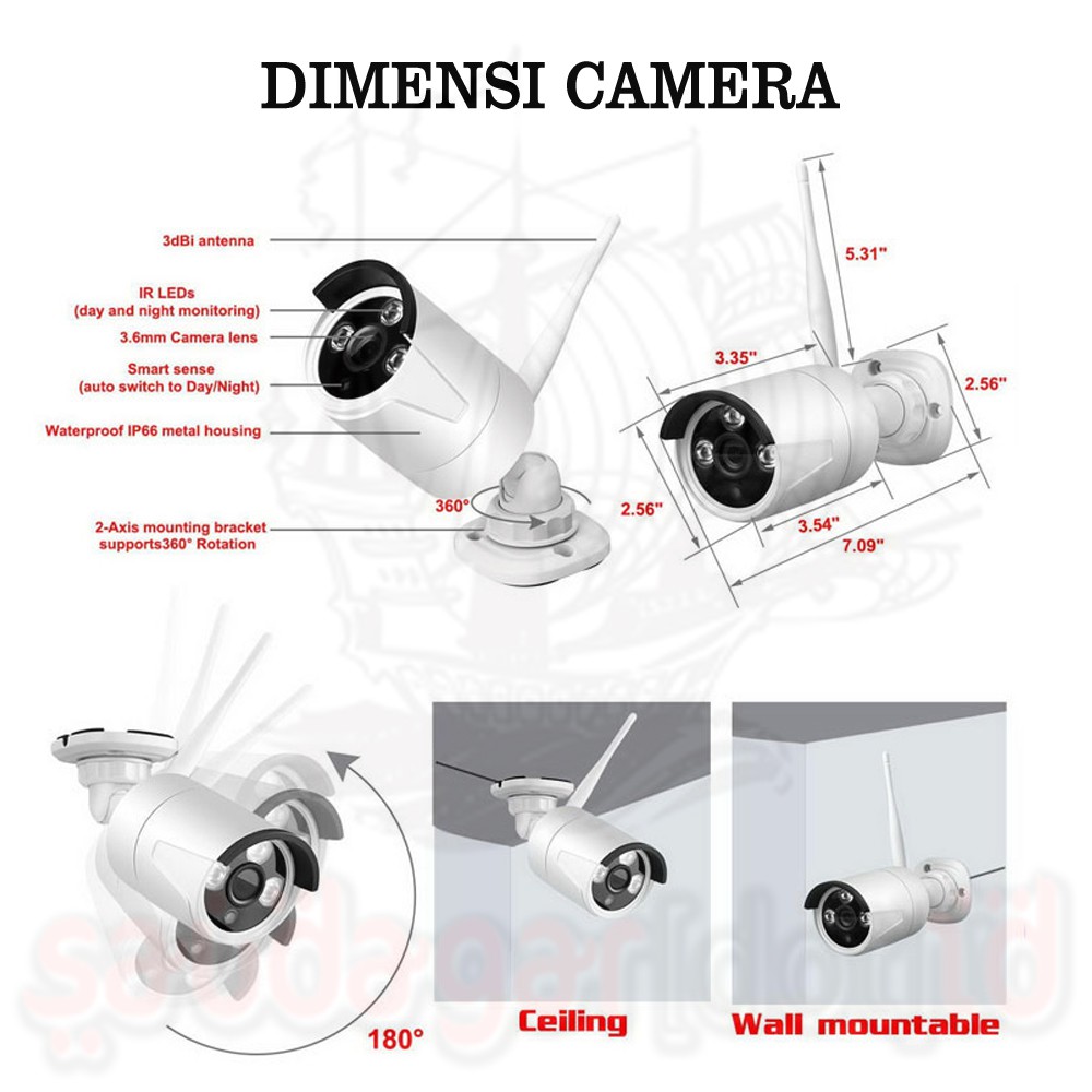 WIRELESS CCTV - KAMERA CCTV - CAMERA CCTV - PAKET CCTV - IP CAMERA