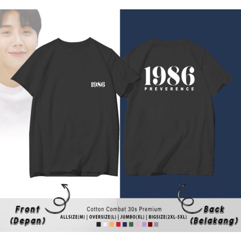 FREE PHOTO KSH!!!KAOS 1986 PREVERENCE KIM SEON HO/T-SHIRT KIM SEON HO 1986 PREVENCE DEPAN BELAKANG