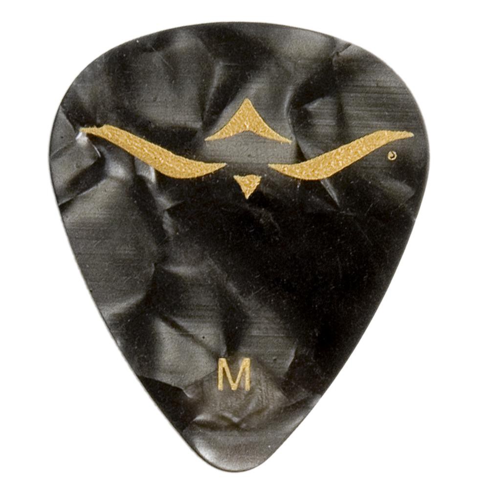 PRS Black Pearloid Celluloid Guitar Picks 12-Pack Medium