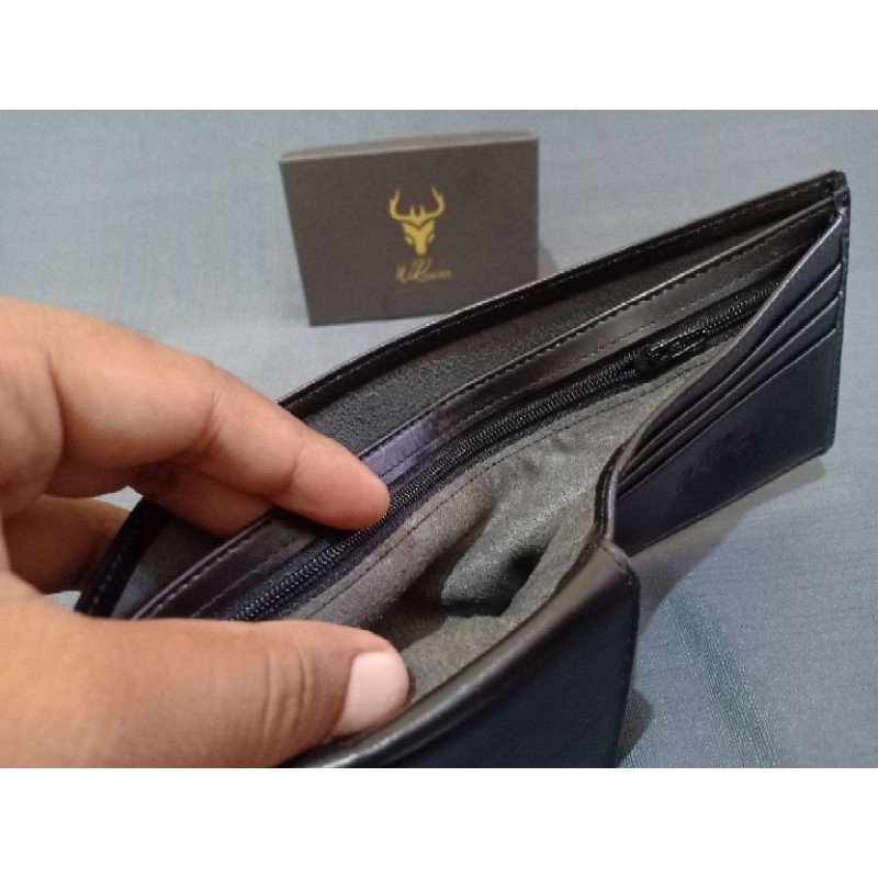 Dompet Kulit Pria Lipat Wr Kulit Sapi Asli