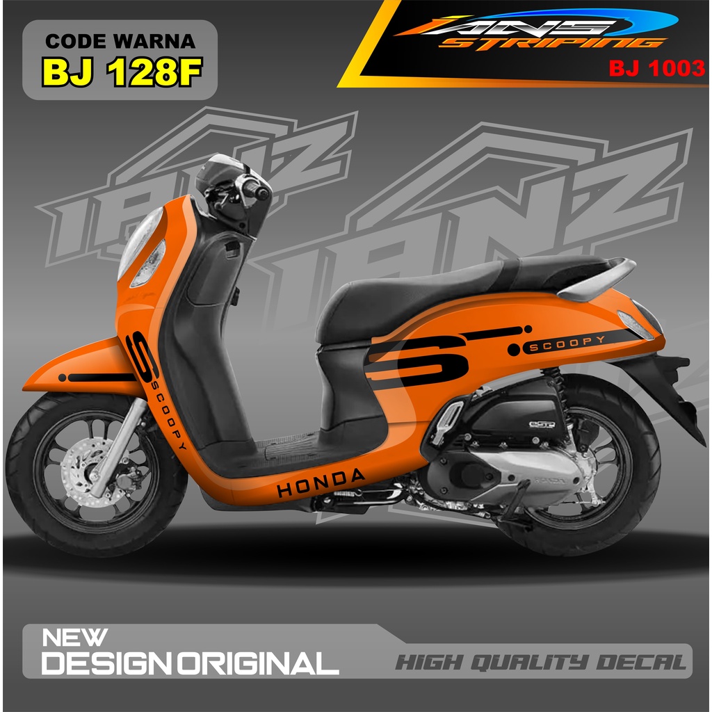 DECAL STICKER HONDA SCOOPY FULL BODY BLOK MOTOR/ STICKER VARIASI SCOOPY TERBARU  / STICKER SCOOPY