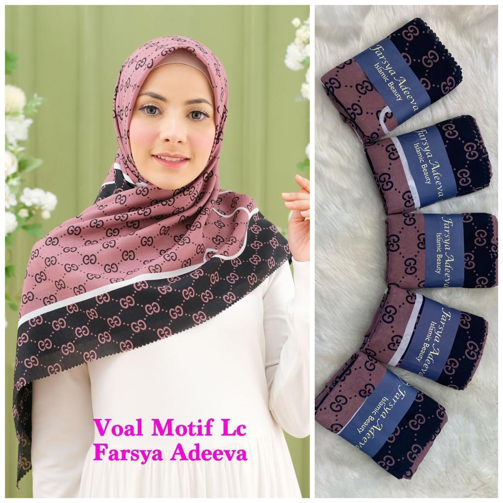 SEGI EMPAT MOTIF TERBARU HIJAB SEGI EMPAT MOTIF DEENAY  LASERCUT  TERMURAH DAN TERLARIS NAYLA HIJA'B-GUCI PEACH