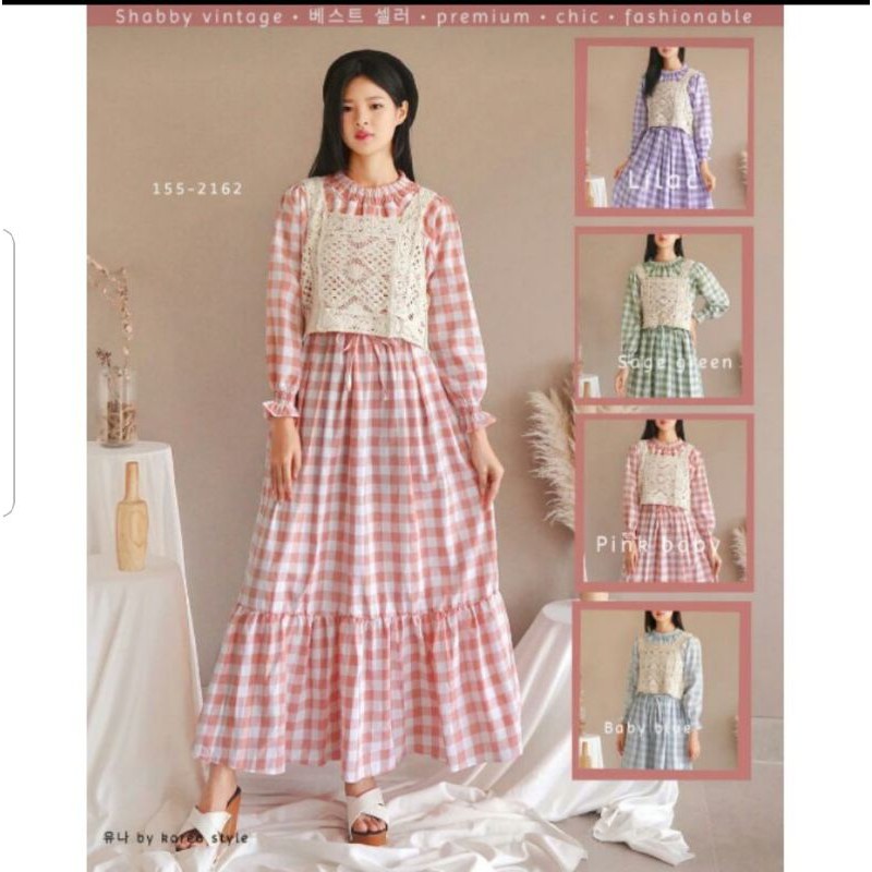 DRESS ROMPI KOTAK BY YUNA