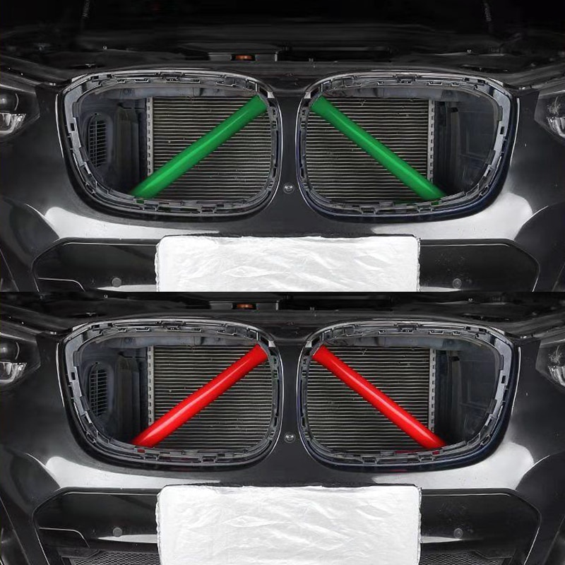 2 Pcs Sticker Dekorasi Grill Depan Mobil Bmw 5 Series E60 E61 2004-2010 6 Warna