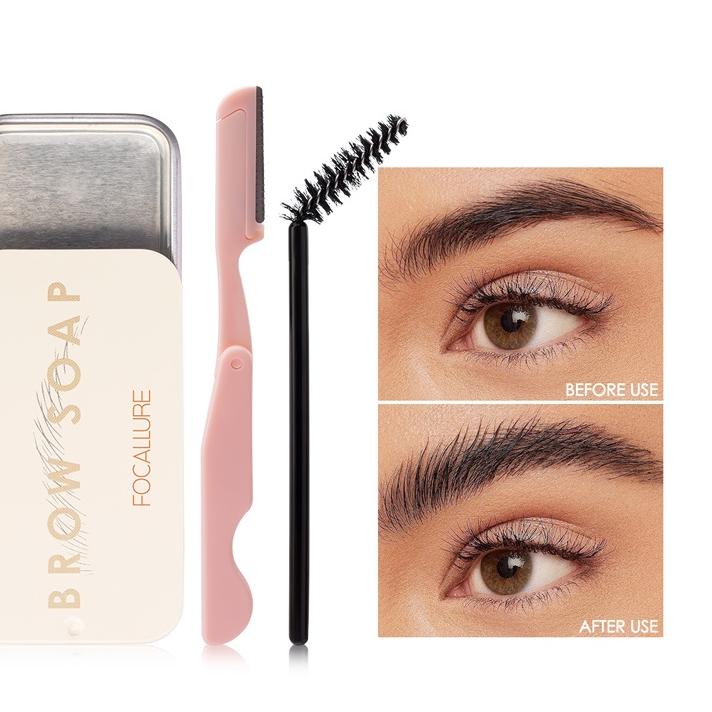 경 Focallure 3D Eyebrow Gel tahan air EyeBrow Soap
