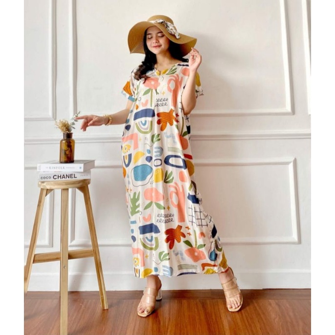 DASTER DRESS HOMEDRESS PAJAMAS GAMIS VIRAL LONGDRESS BUSUI PANJANG NON RUFFLE MURAH LARIS