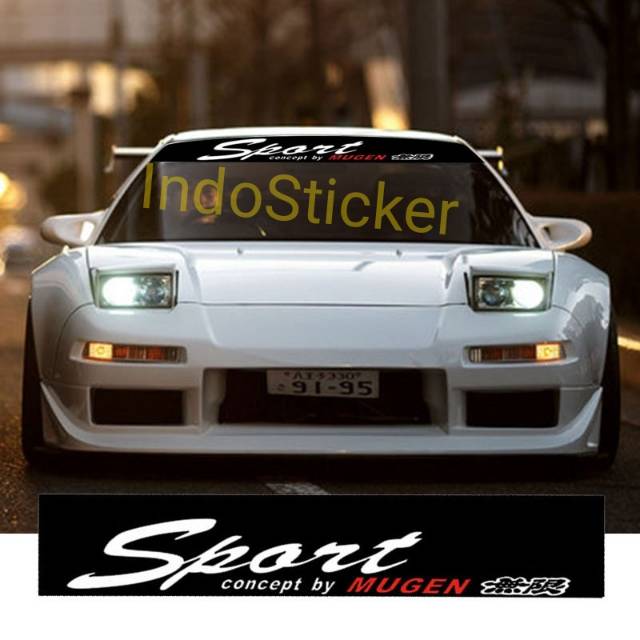 Sticker mobil Agya Ayla Avanza stiker kaca depan sport Mugen
