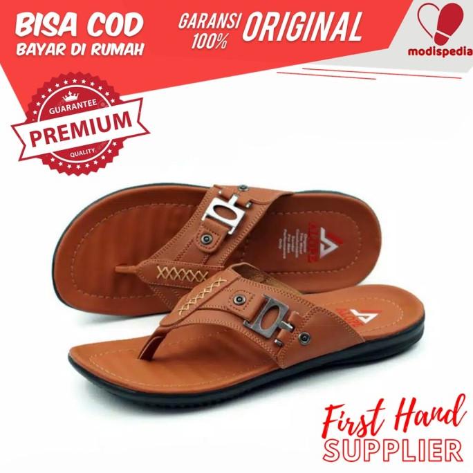 Sale Sandal Kulit Pria Dewasa Original Asli Sendal Jepit Kulit Pria Import - Paling Diminati