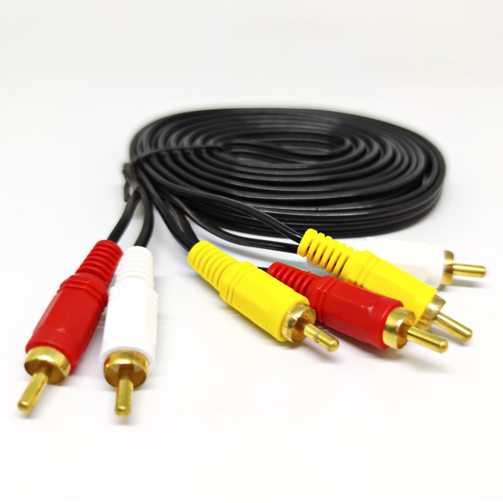 KABEL RCA 3 TO RCA 3 20 METER / VIDEO AV / KABEL MERAH PUTIH KUNING 20M