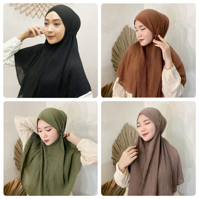 Bergo Maryam Full Plisket Diamond