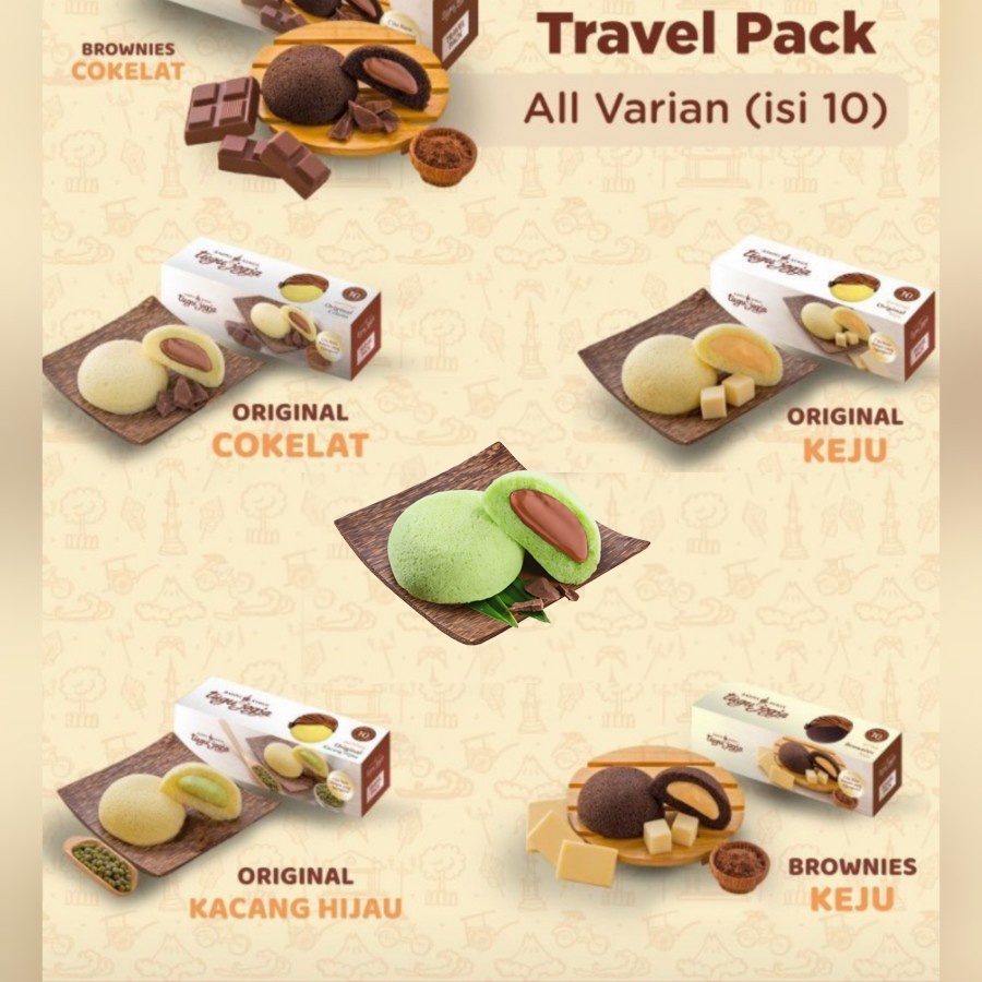 Jual Bakpia Kukus Tugu Jogja Kemasan Travel Pack Isi 10 Pcs