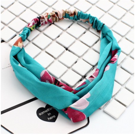 PREMIUM BANDANA SIMPUL TWIST Ala Korea Untuk Wanita - Bando Motif Bunga Cantik - Elastis