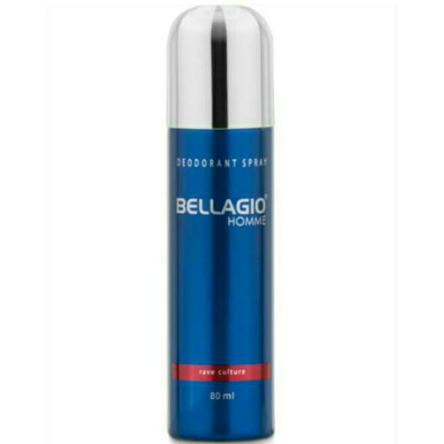 Bellagio Deodorant Body Spray Rave Culture Red 80ml Parfum Pria Wangi Tahan Lama Pemikat Wanita