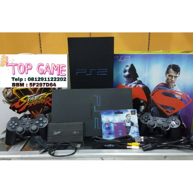 Playstation 2 MURAH ( PS 2 / PS2 ) Fat MATRIX 60GB PAKET KOMPLIT TINGGAL MAININ