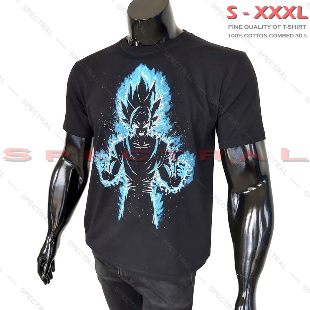 Kaos Pria Wanita SONGOKU BIRU Fashion Baju Distro Polos Murah Anime Kartun Dragon Ball HITAM
