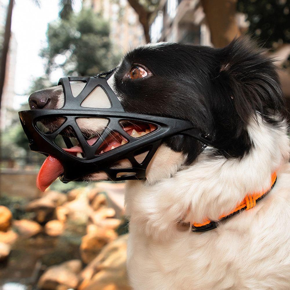 Suyo Muzzle / Brongsong Penutup Mulut Anjing Peliharaan Adjustable Breathable Motif Kotak-Kotak