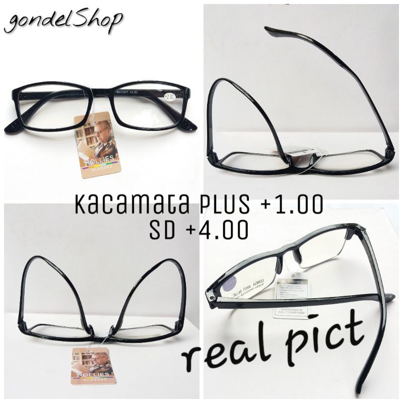 Kacamata Baca Plus Tangkai Lentur +1.00 sd +4.00 ANTI PATAH Pria Wanita || BD700T