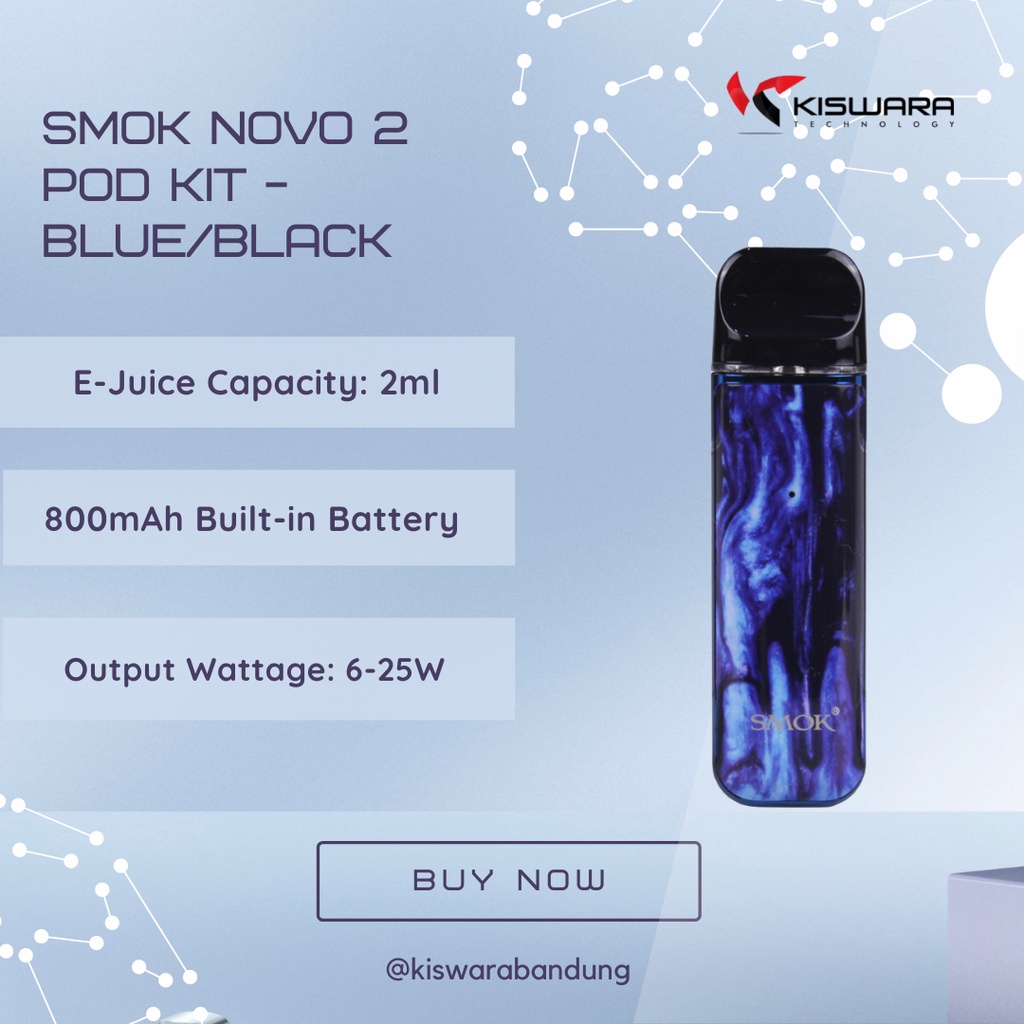 SMOK Novo 2 Pod Kit - BLUE/BLACK [Authentic] KiswaraBandung