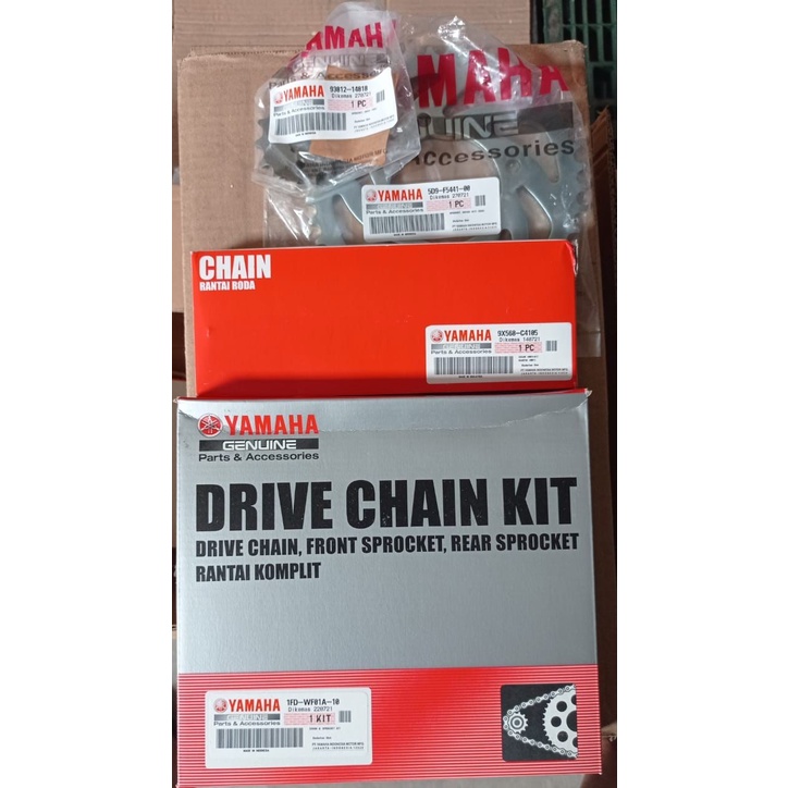 DRIVE CHAIN KIT YAMAHA FORCE FI GEAR SET PLUS RANTAI KOMPLIT ASLI