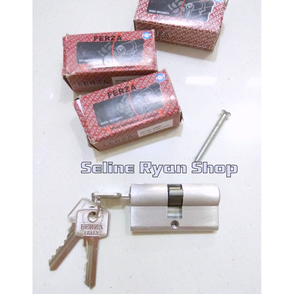 Silinder Kunci FERZA Putih/Chrome