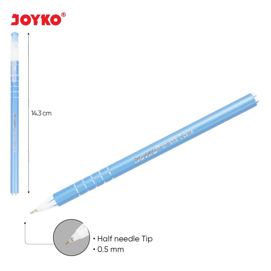 

Ball Pen Pulpen Pena Joyko BP-335 Cozie 0.5 mm 1 Pack 12 Pcs