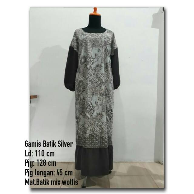 Gamis Batik Silver