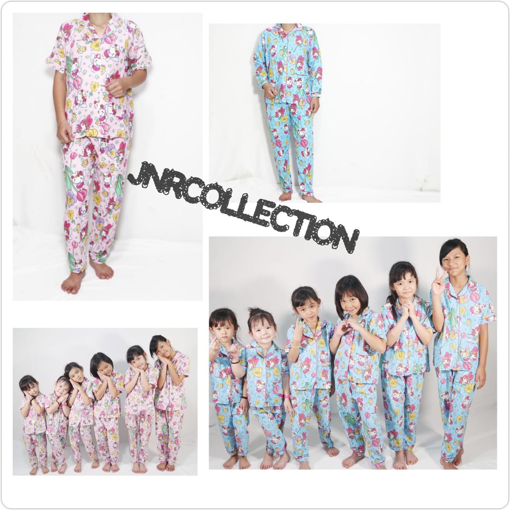 piama anak dan ibu motif helloEW kitti melody