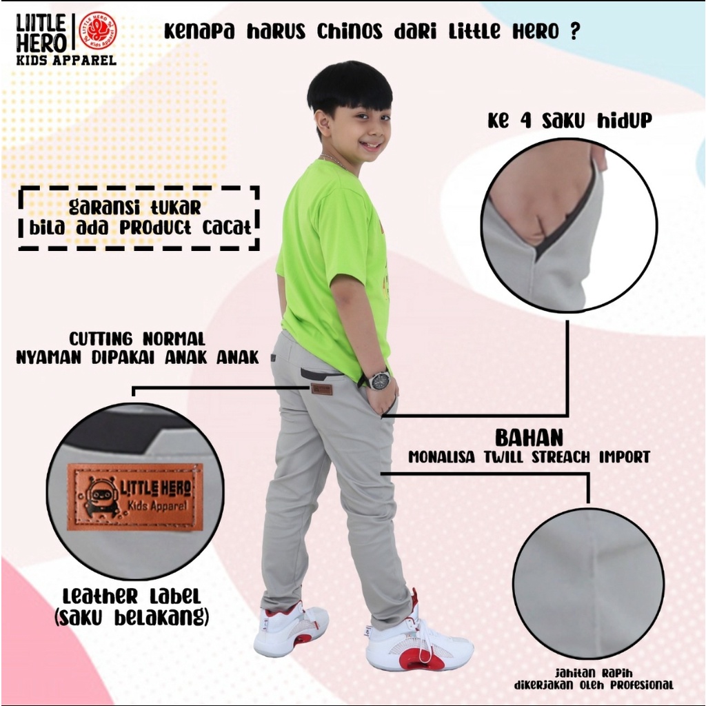 Celana Chino Anak Panjang 10-13 Tahun Anak Laki-laki Dan Perempuan Bisa Pilih Warna bisa COD-2