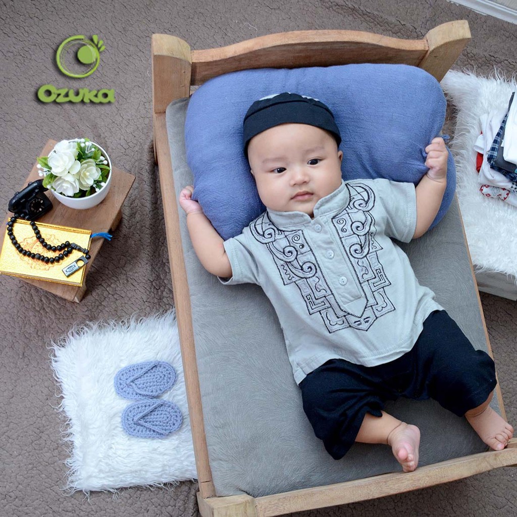 Ozuka Baju Muslim Romper Koko Anak Bayi Laki-laki KDM-06