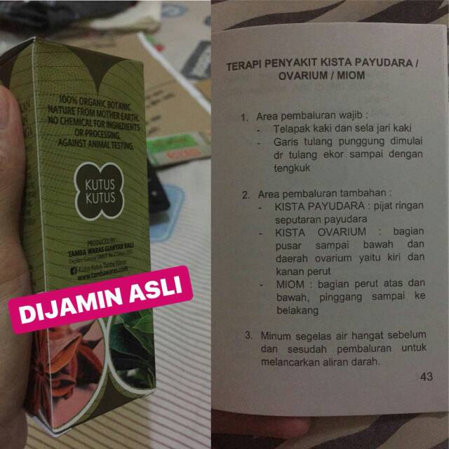 Minyak kutus2 asli dan dijamin original, berkhasiat, karena owner udah pakai sendiri