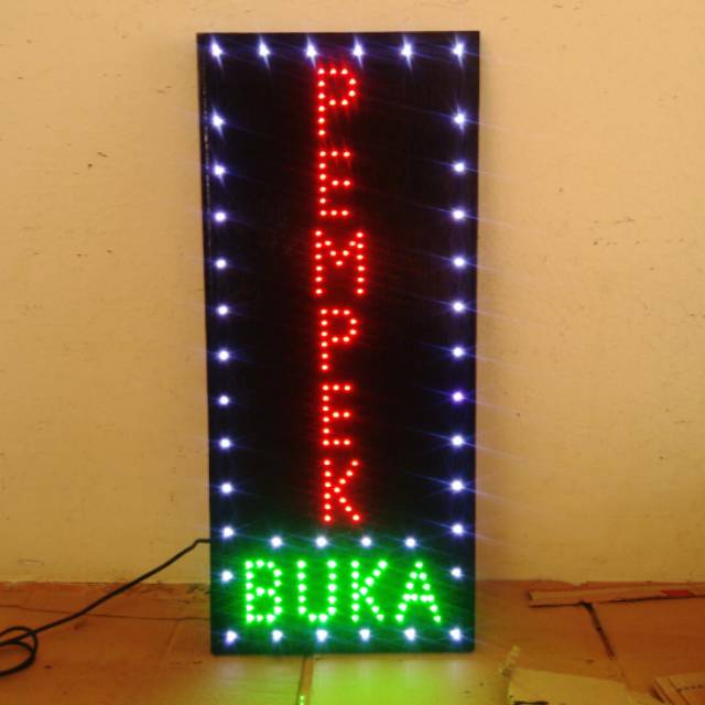 Tulisan lampu led / led sign pempek buka new