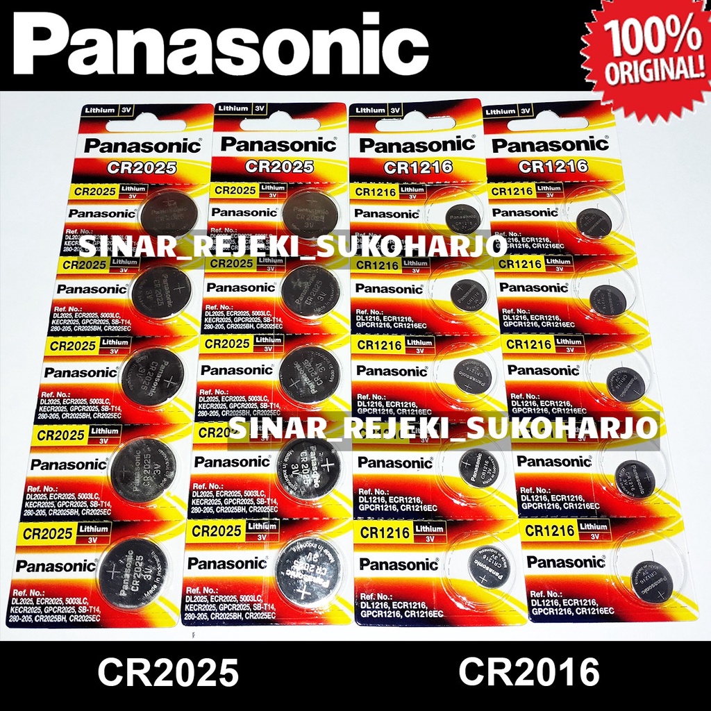 Panasonic Baterai Kancing Baterai Jam Baterai Kalkulator CR1216 CR2025 Battery