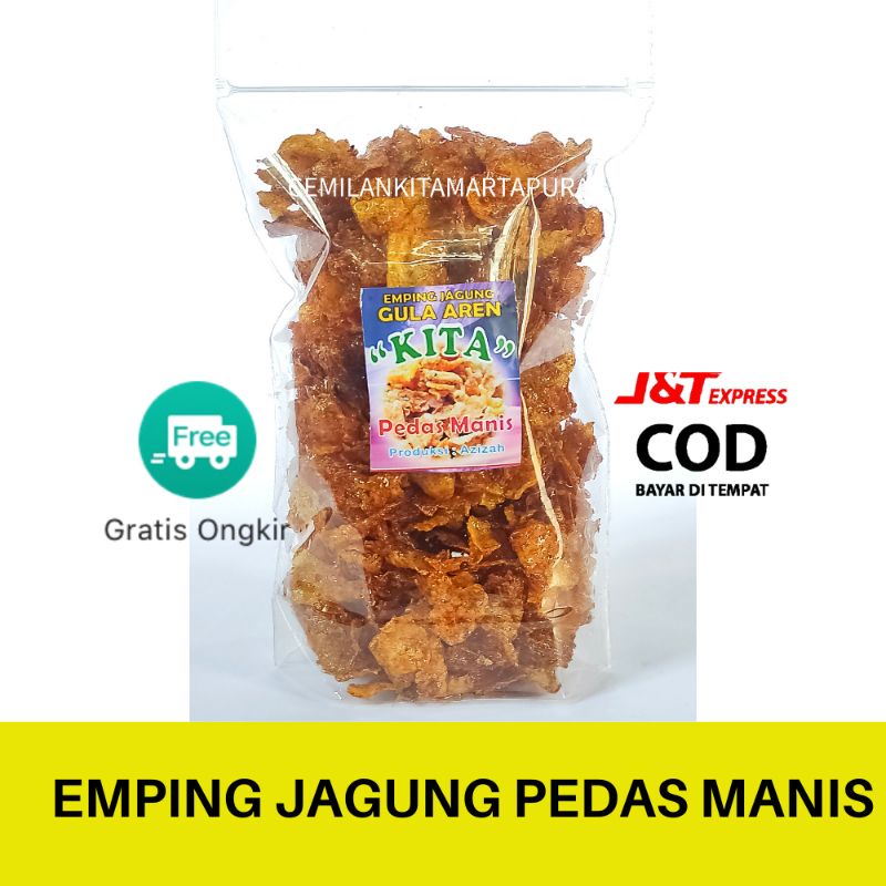 cemilan emping pedas manis| emping pedas | jajanan pedas | makanan ringan pedas | cemilan kita