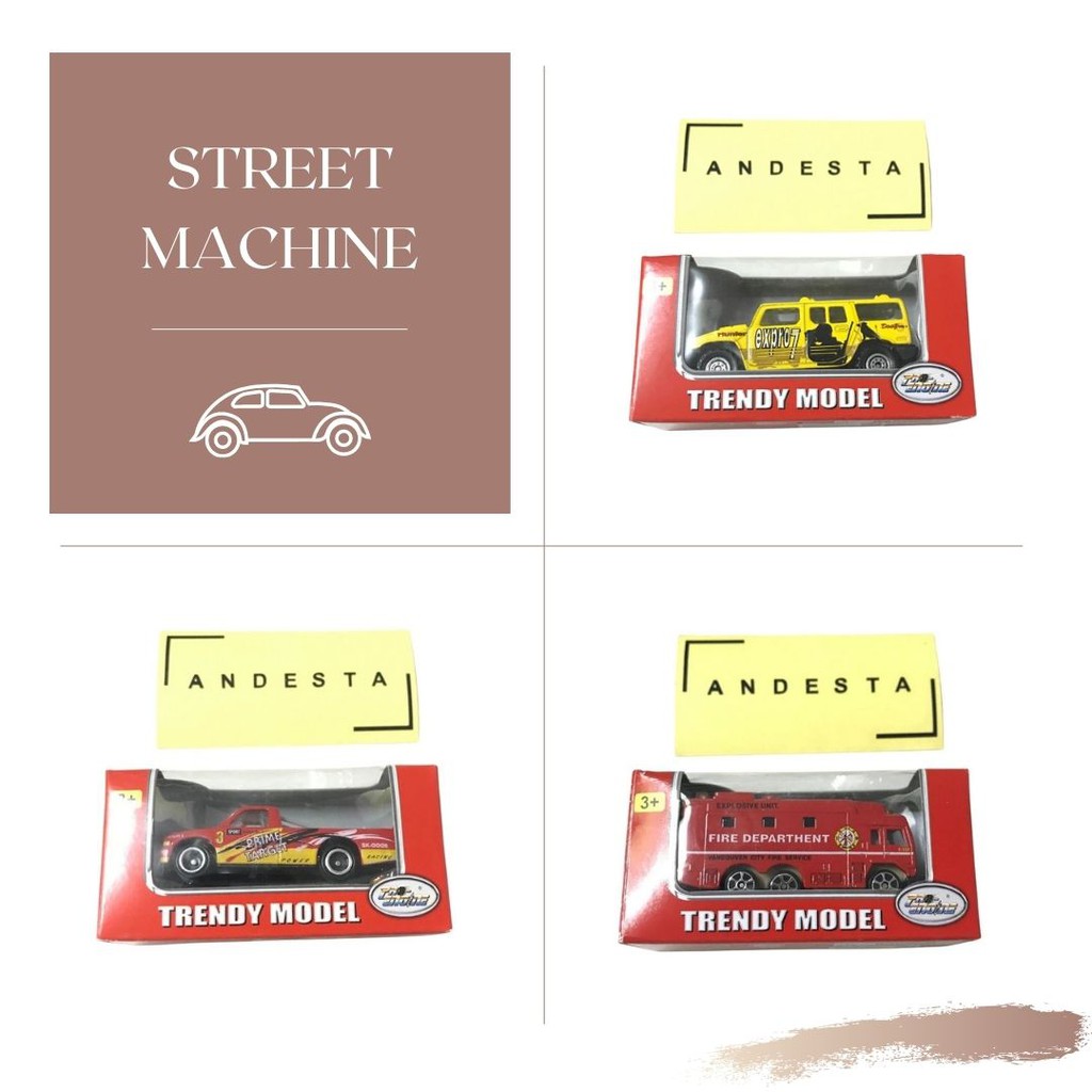 Street Machine Trendy Model Nascar Truk, Fire Truck, Hummer Diecast Mobil-Mobilan Anak