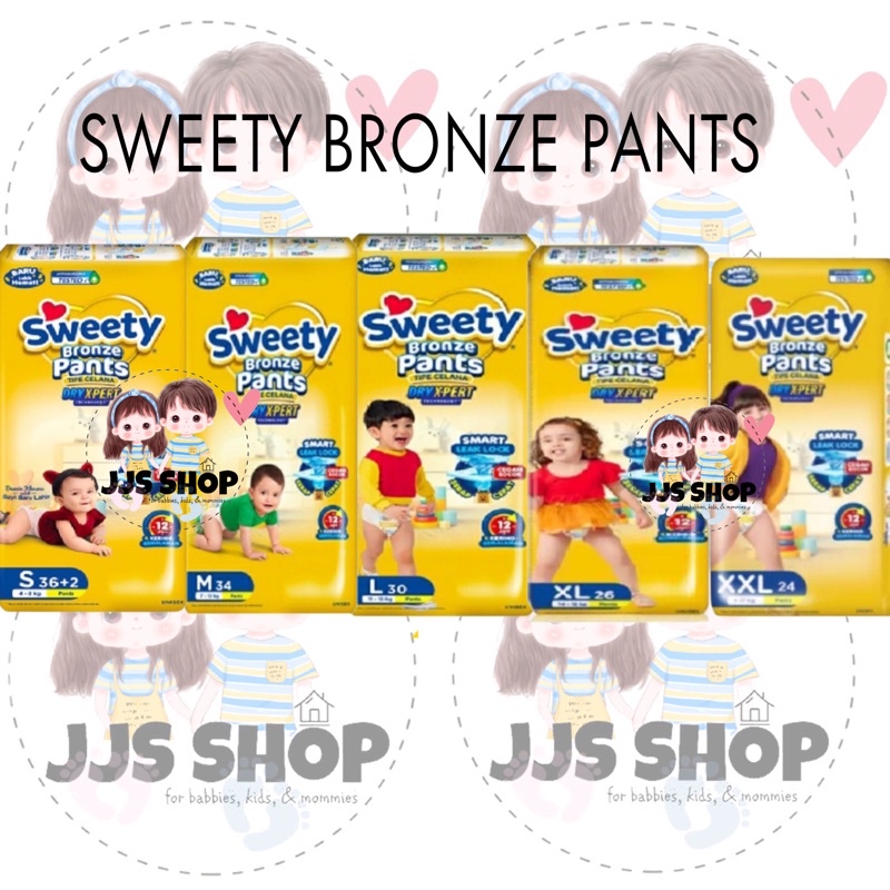 SWEETY BRONZE PANTS S36 M34 M32 L30 L28 XL26 XXL24 POPOK BAYI CELANA SEKALI PAKAI